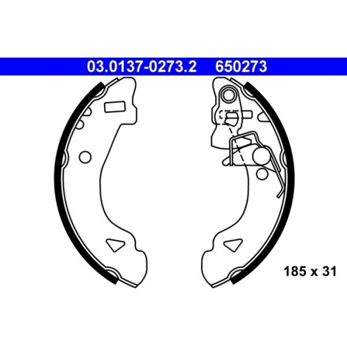 Bremsbackensatz ATE 03.0137-0273.2 für FIAT, Hinterachse