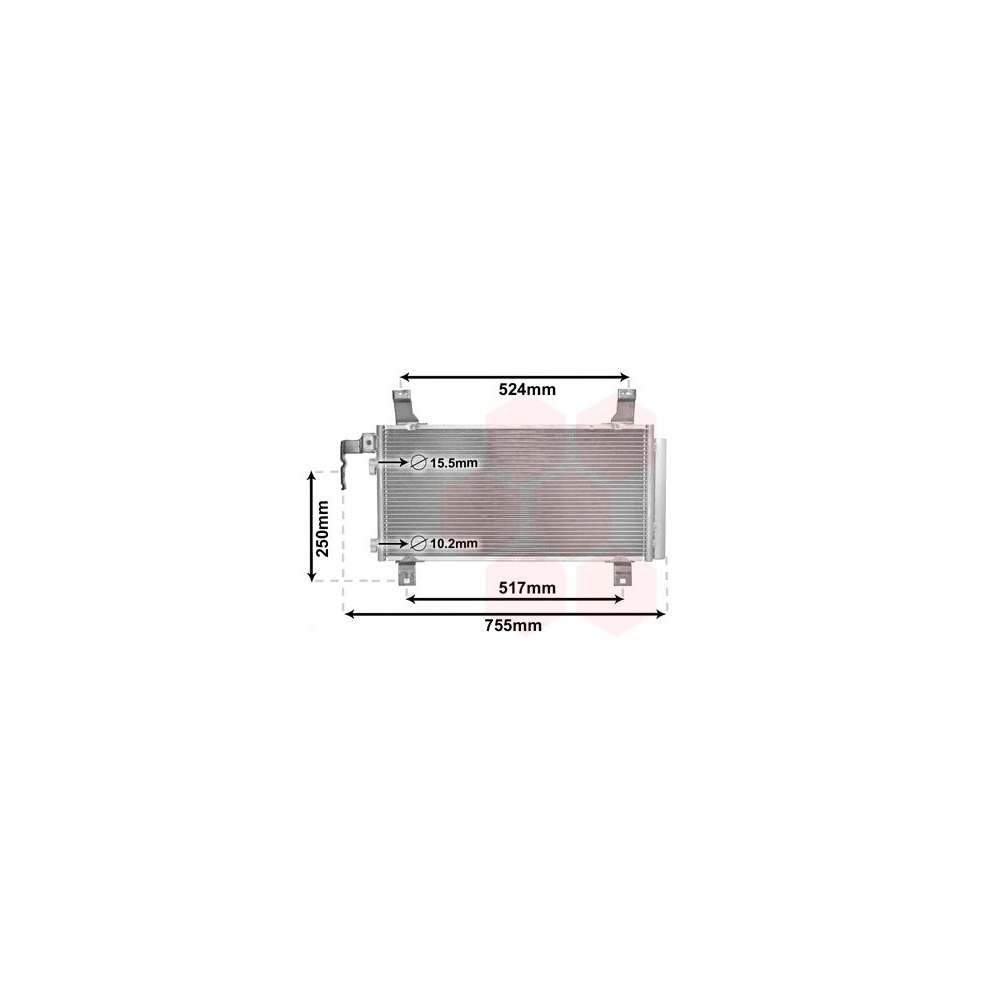 Kondensator, Klimaanlage VAN WEZEL 27005157 für MAZDA