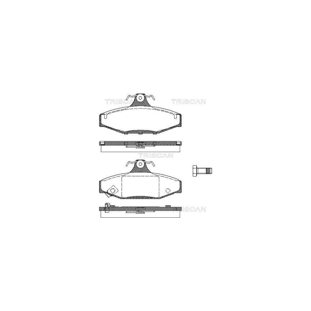 Bremsbelagsatz, Scheibenbremse TRISCAN 8110 10539 für SSANGYONG DAEWOO