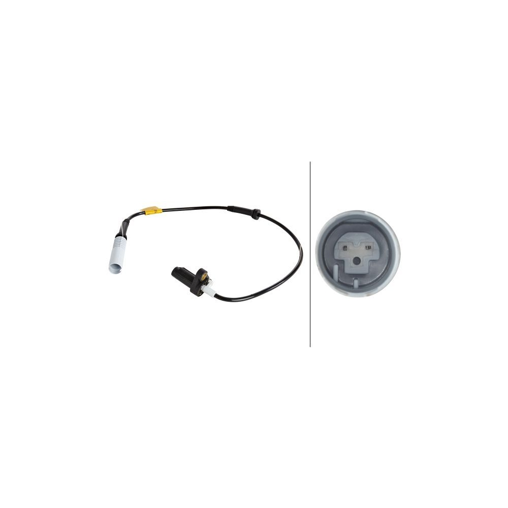 Sensor, Raddrehzahl HELLA 6PU 009 106-041 für BMW, Vorderachse, links, rechts