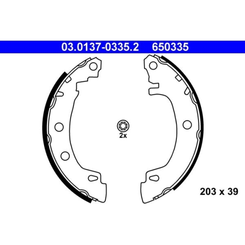 Bremsbackensatz ATE 03.0137-0335.2 für RENAULT, Hinterachse