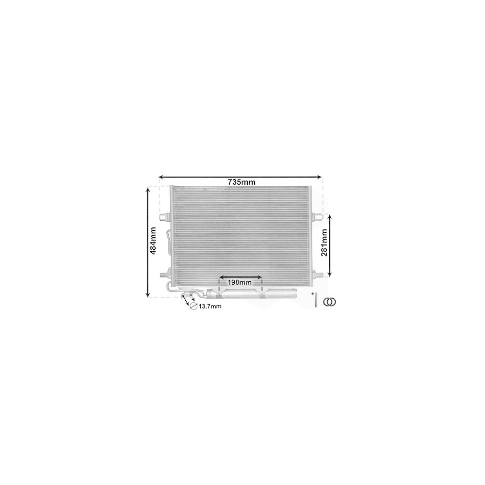 Kondensator, Klimaanlage VAN WEZEL 30005307 für MERCEDES-BENZ