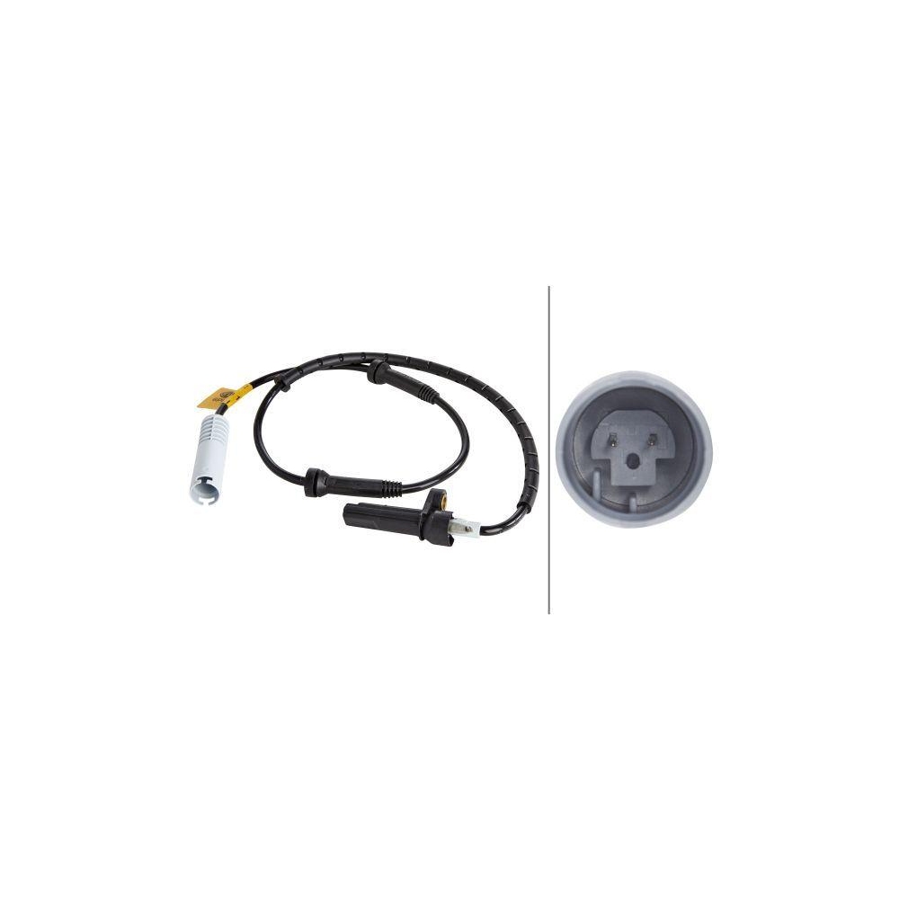 Sensor, Raddrehzahl HELLA 6PU 009 106-721 für BMW, Hinterachse, links, rechts