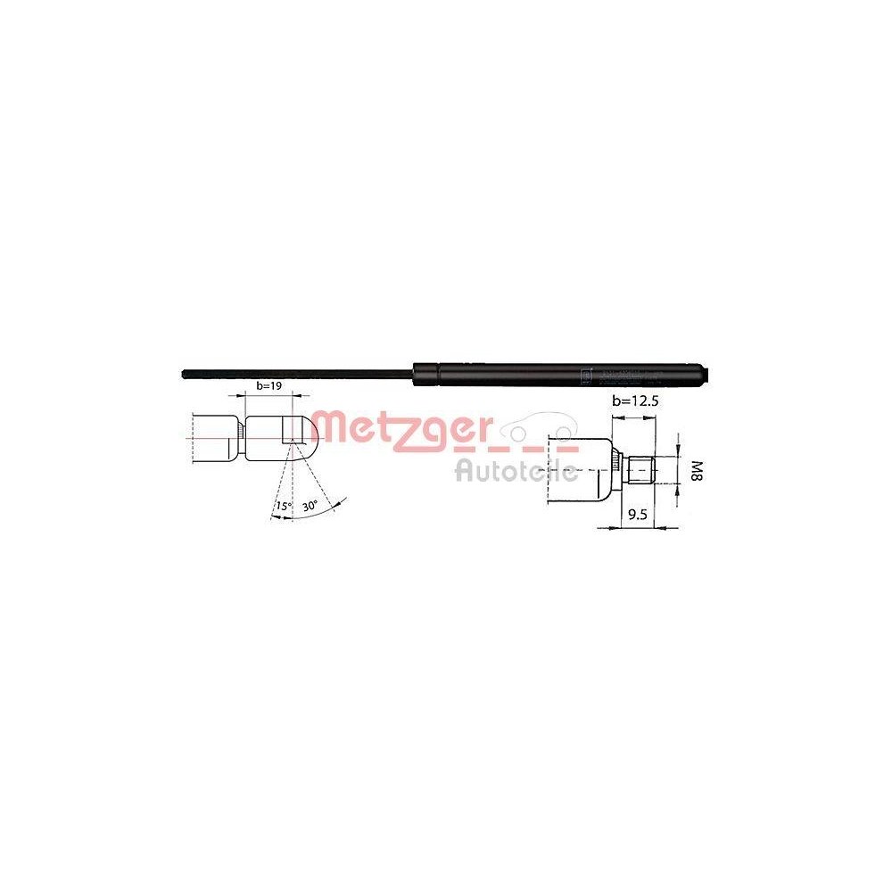 Gasfeder, Heckscheibe METZGER 2110343 f&uuml;r CITRO&Euml;N