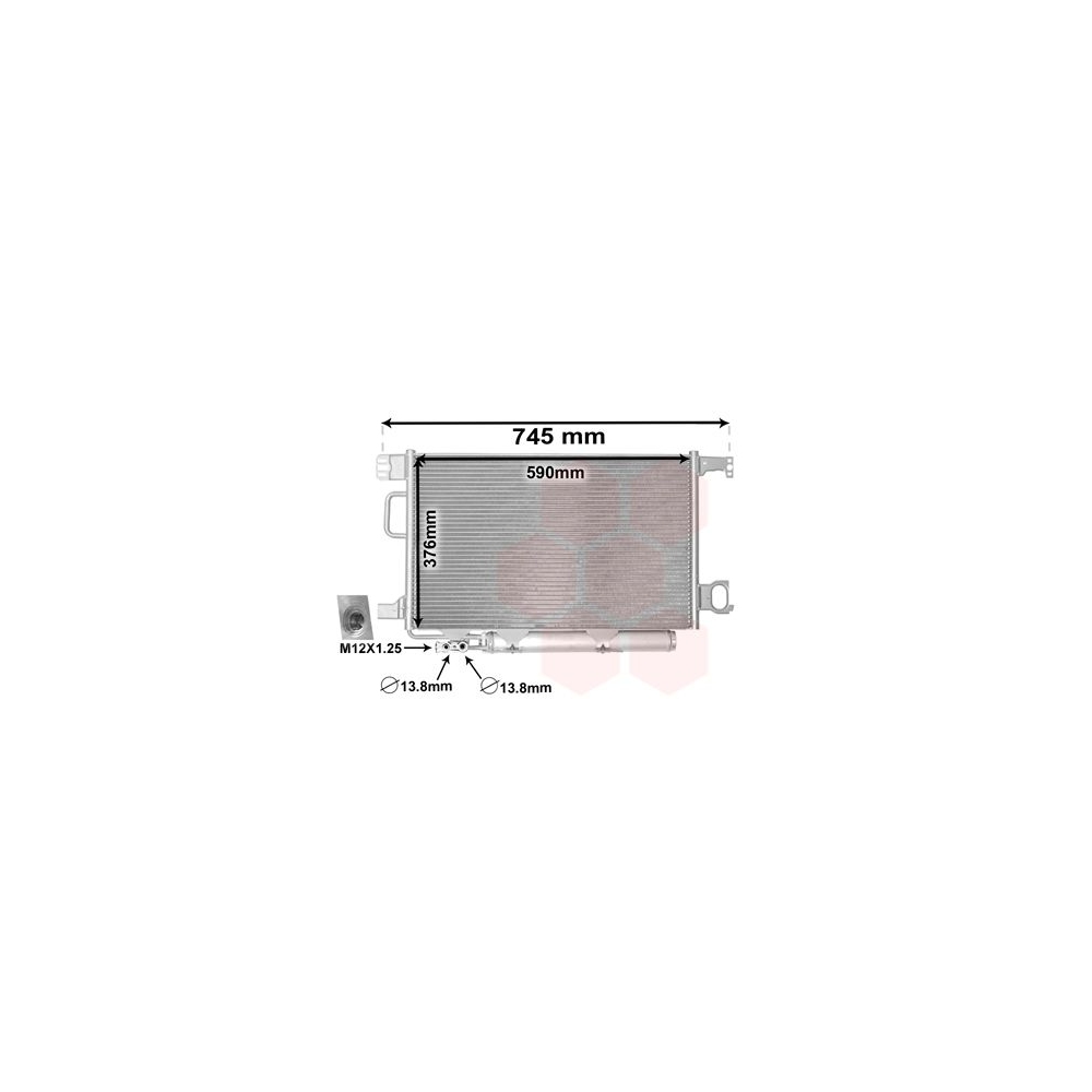 Kondensator, Klimaanlage VAN WEZEL 30015360 für MERCEDES-BENZ