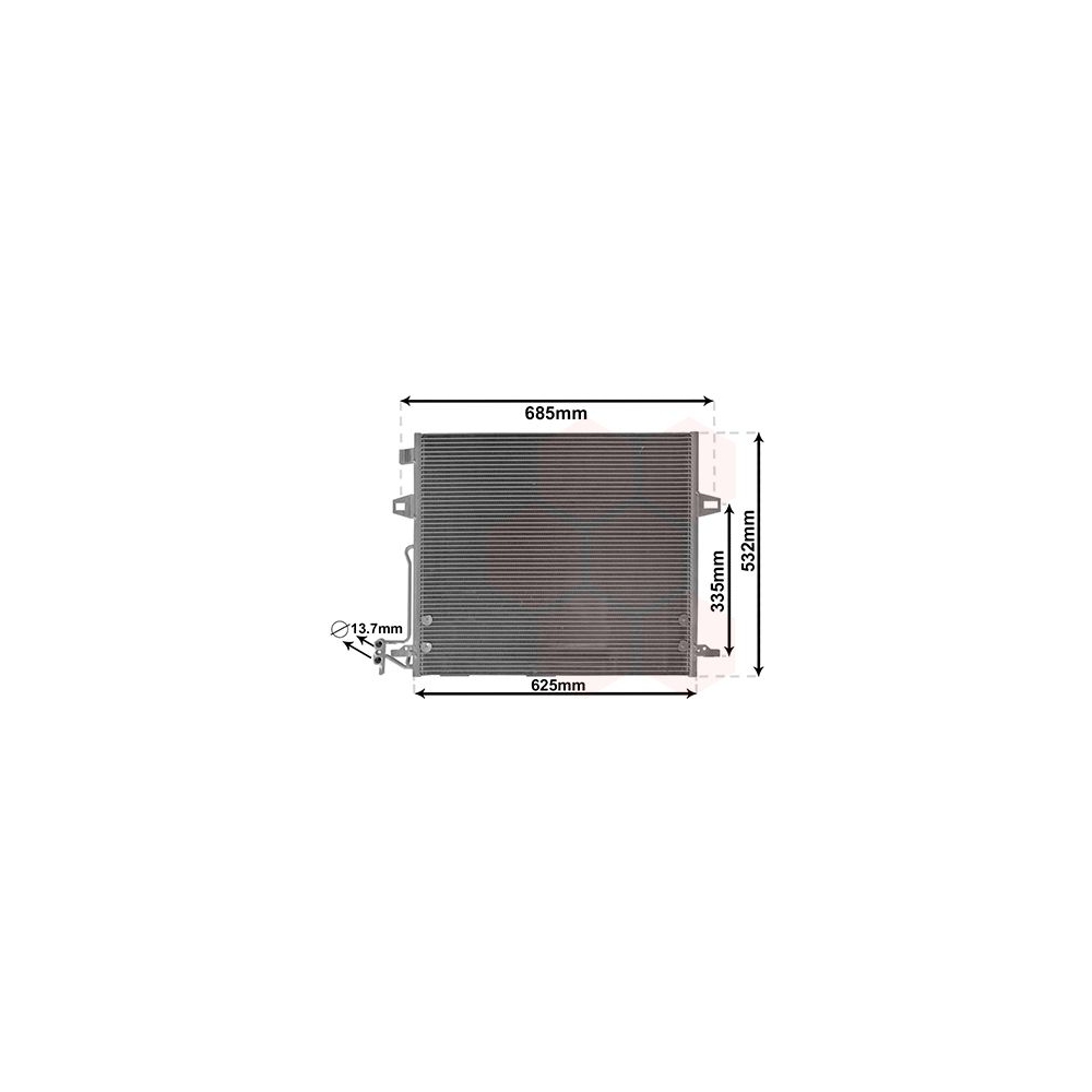 Kondensator, Klimaanlage VAN WEZEL 30015706 für MERCEDES-BENZ