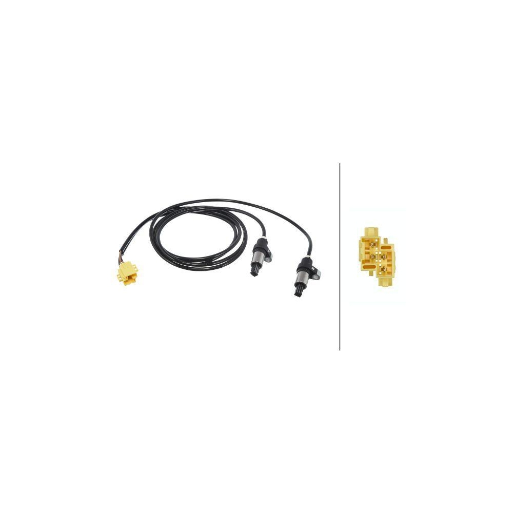 Sensor, Raddrehzahl HELLA 6PU 010 039-371 für VOLVO, Hinterachse beidseitig