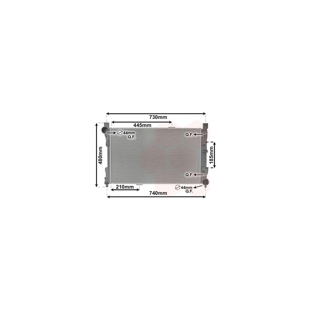 Kühler, Motorkühlung VAN WEZEL 30002286 für MERCEDES-BENZ