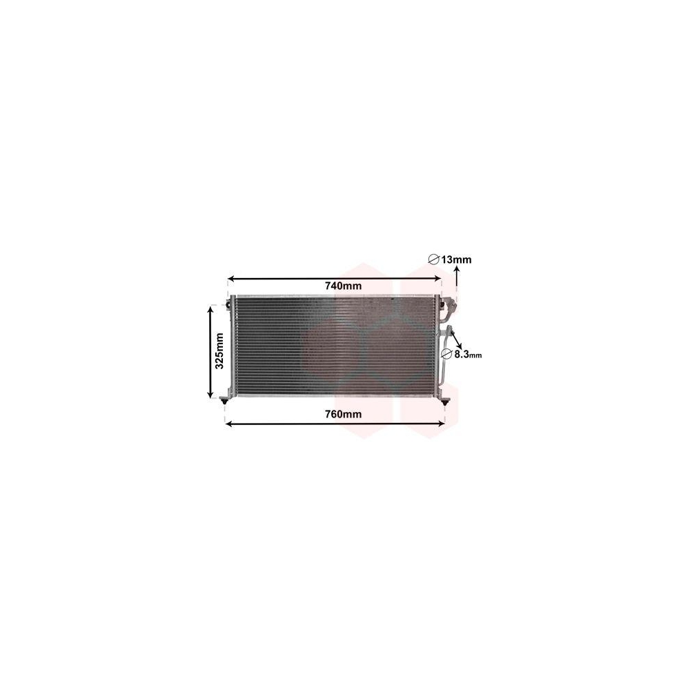 Kondensator, Klimaanlage VAN WEZEL 32005220 für MITSUBISHI