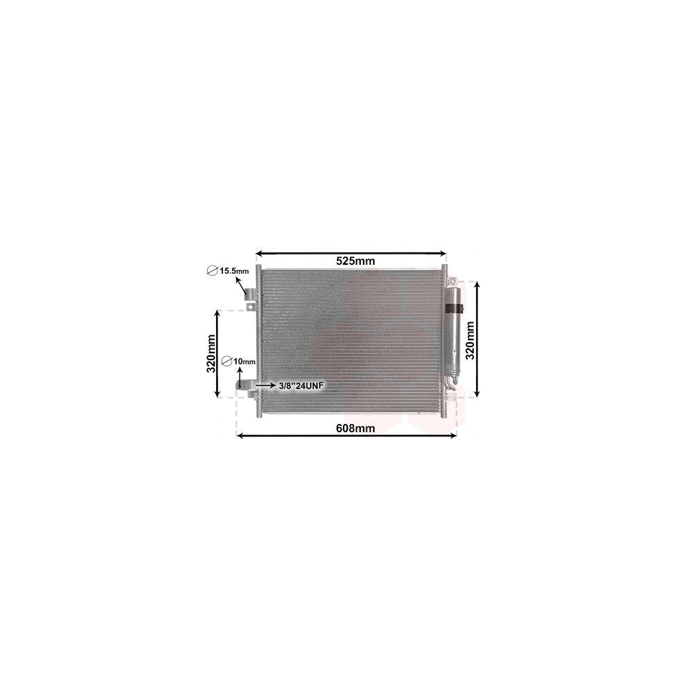 Kondensator, Klimaanlage VAN WEZEL 33005428 für NISSAN