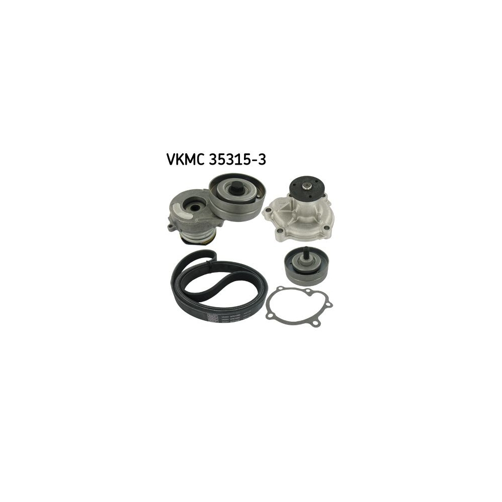 Wasserpumpe + Keilrippenriemensatz SKF VKMC 35315-3 für AUDI CITROËN HONDA OPEL