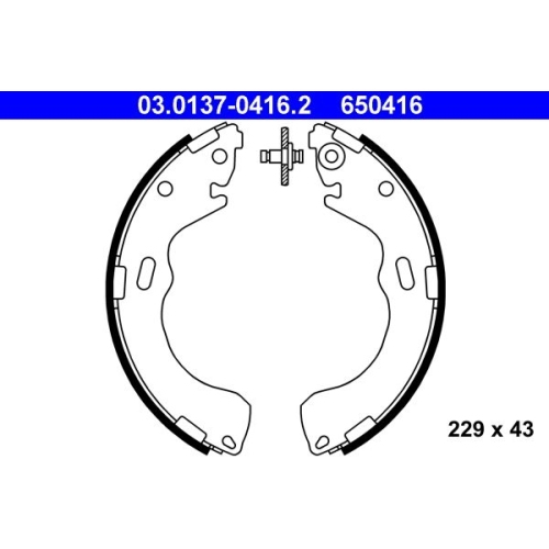 Bremsbackensatz ATE 03.0137-0416.2 für FORD MAZDA, Hinterachse