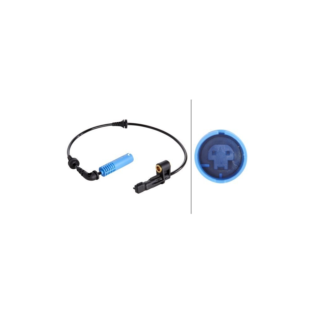 Sensor, Raddrehzahl HELLA 6PU 012 039-691 für BMW, Vorderachse, links