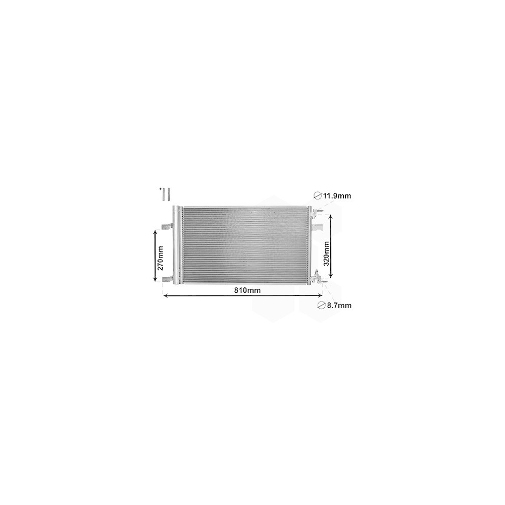 Kondensator, Klimaanlage VAN WEZEL 37005499 *** IR PLUS *** für OPEL