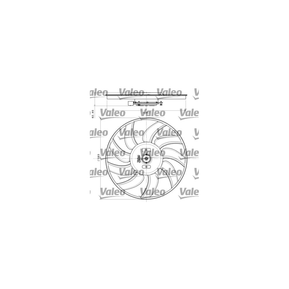 Lüfter, Motorkühlung VALEO 696350 für AUDI, für Fahrzeuge mit Klimaautomatik