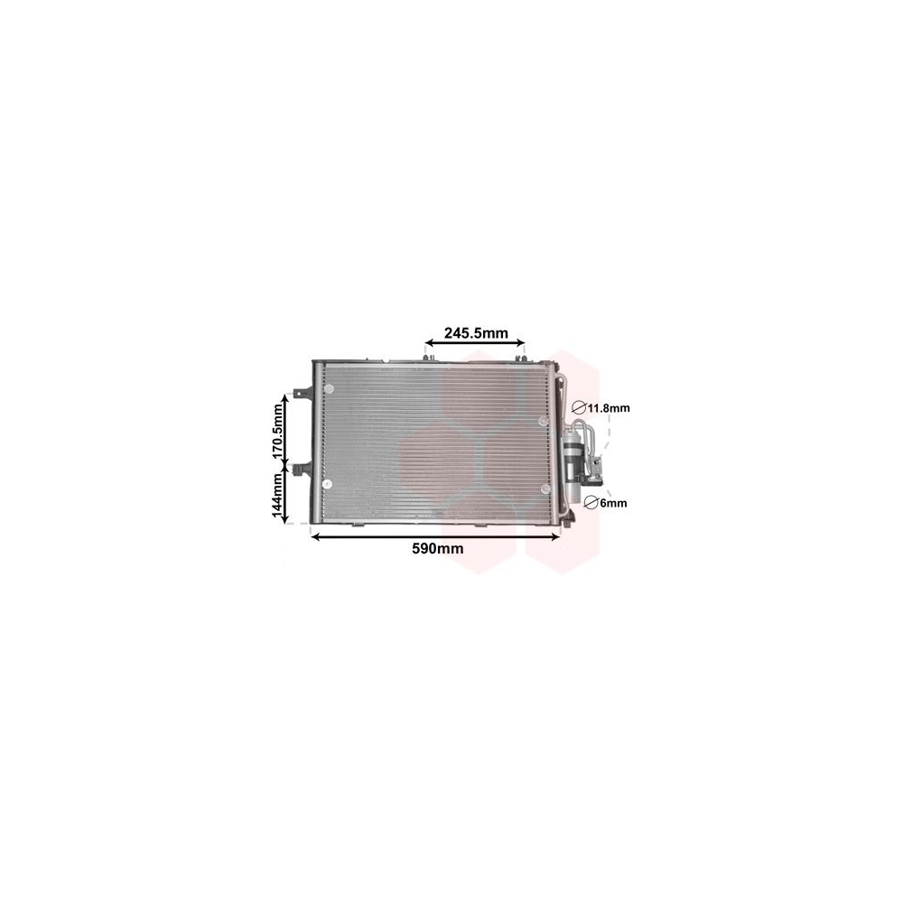 Kondensator, Klimaanlage VAN WEZEL 37015307 für OPEL