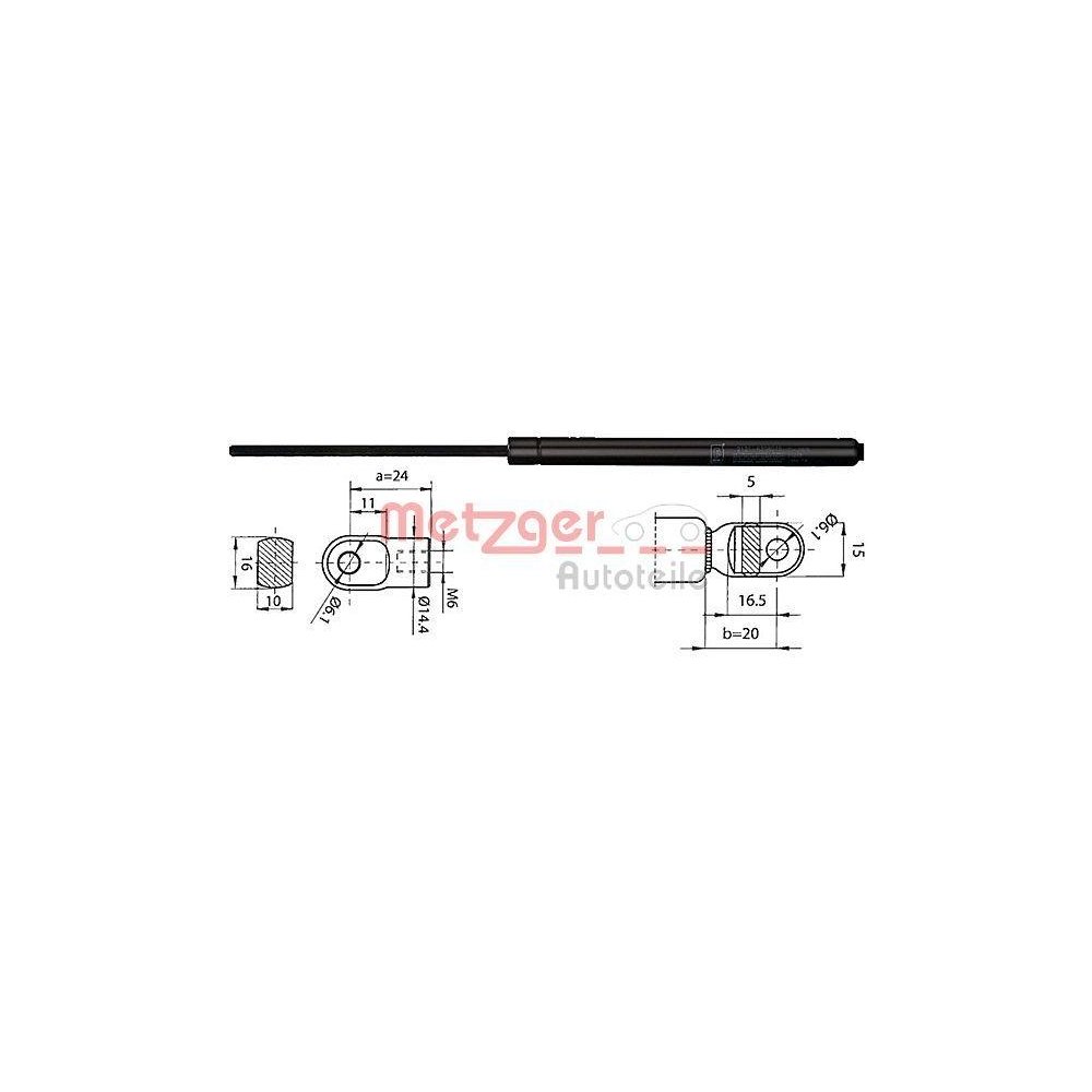 Gasfeder, Motorhaube METZGER 2110378 f&uuml;r PORSCHE