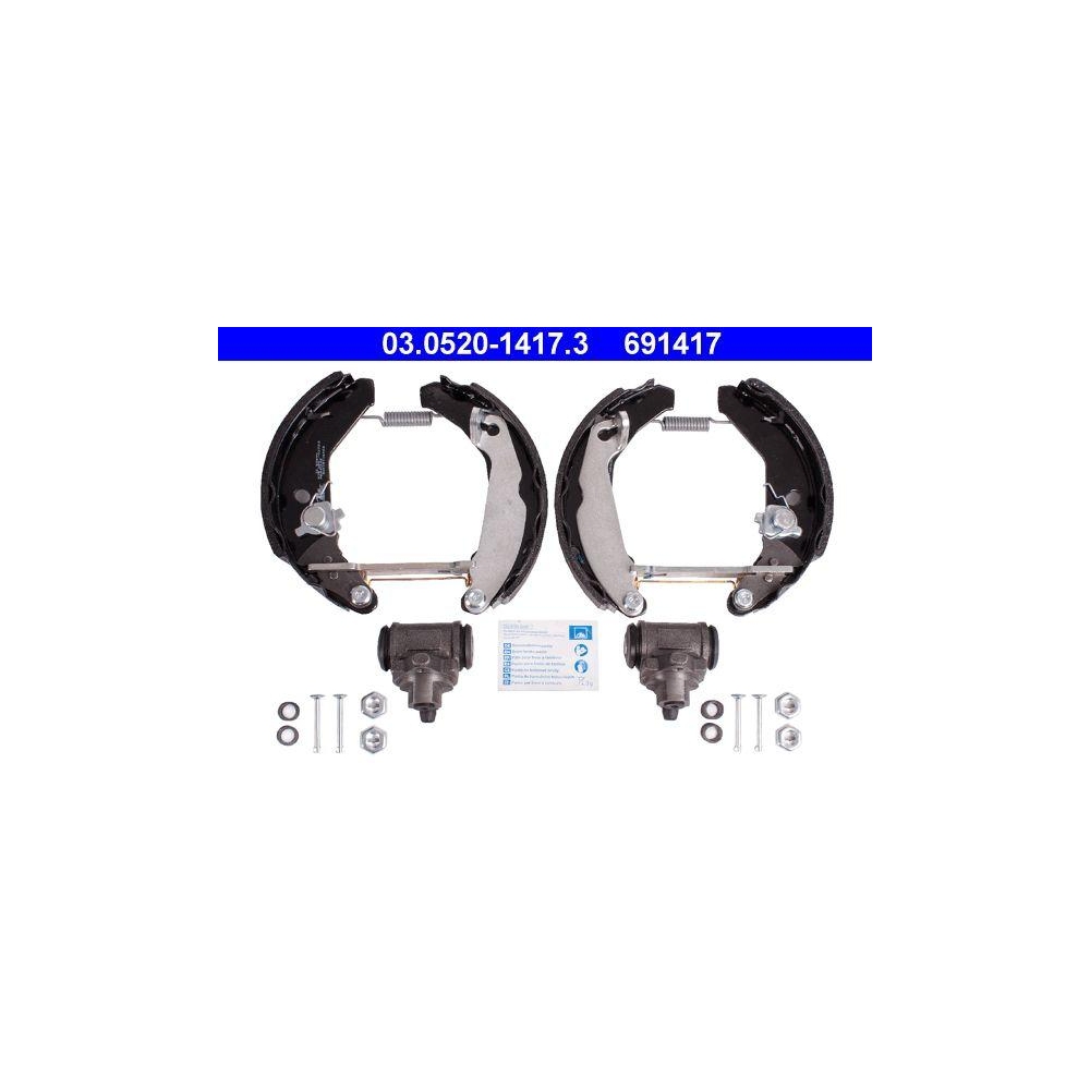 Bremsbackensatz ATE 03.0520-1417.3 Original ATE TopKit für, Hinterachse