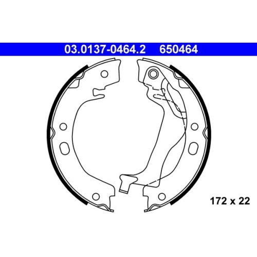 Bremsbackensatz, Feststellbremse ATE 03.0137-0464.2 für TOYOTA, Hinterachse