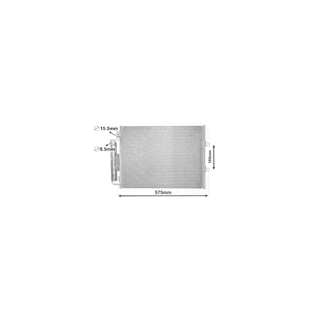 Kondensator, Klimaanlage VAN WEZEL 43005454 für RENAULT