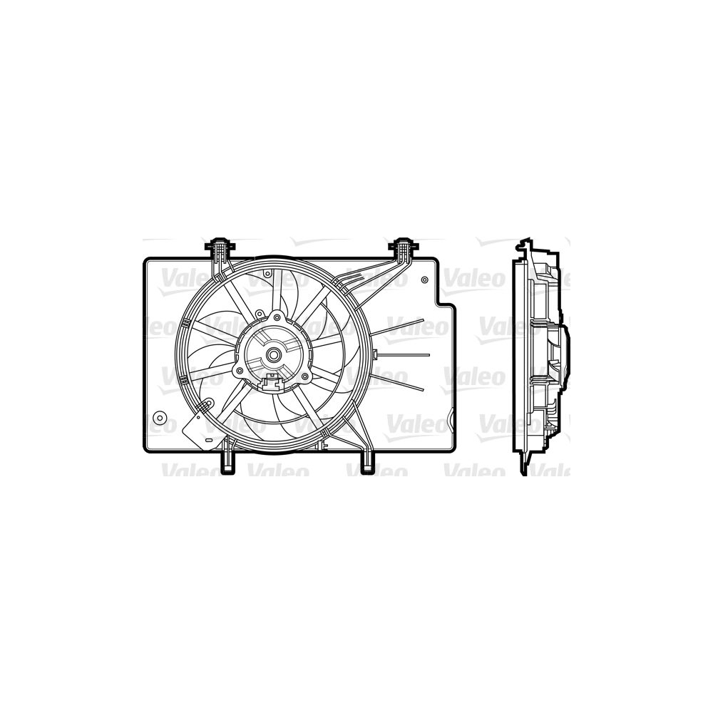 Lüfter, Motorkühlung VALEO 696344 für FORD, für Fahrzeuge ohne Klimaanlage
