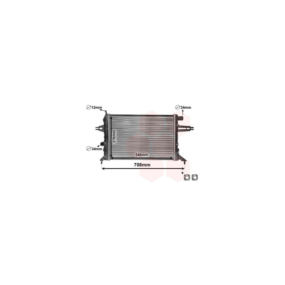 Kühler, Motorkühlung VAN WEZEL 37002272 *** IR PLUS *** für OPEL GENERAL MOTORS