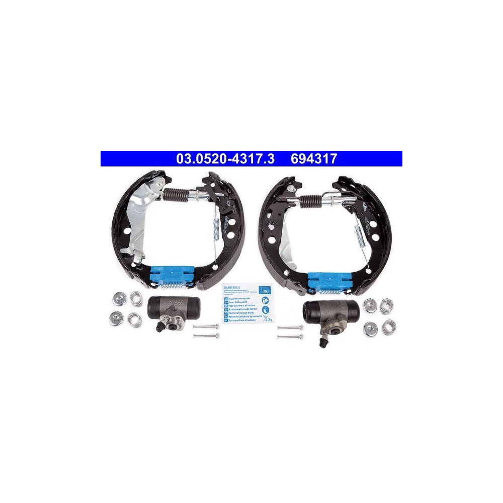 Bremsbackensatz ATE 03.0520-4317.3 Original ATE TopKit für, Hinterachse