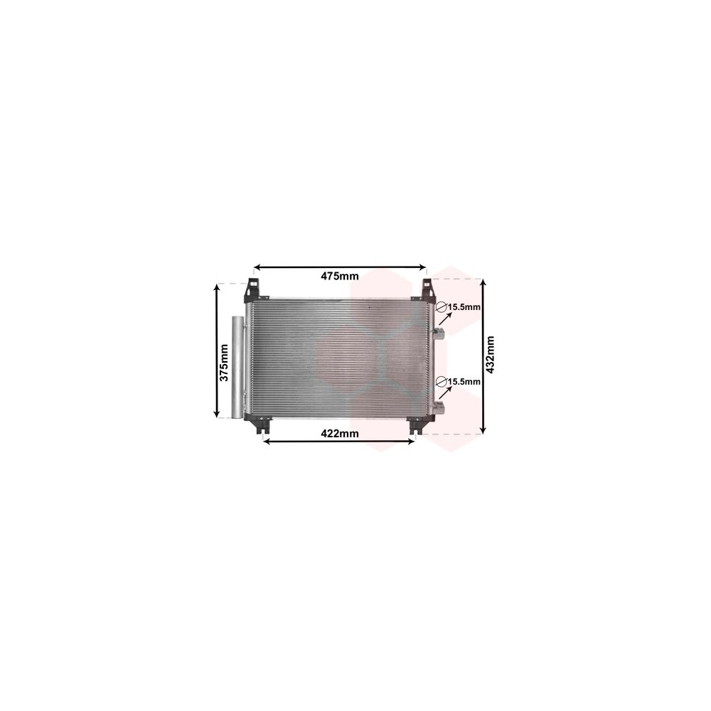 Kondensator, Klimaanlage VAN WEZEL 53005404 für TOYOTA