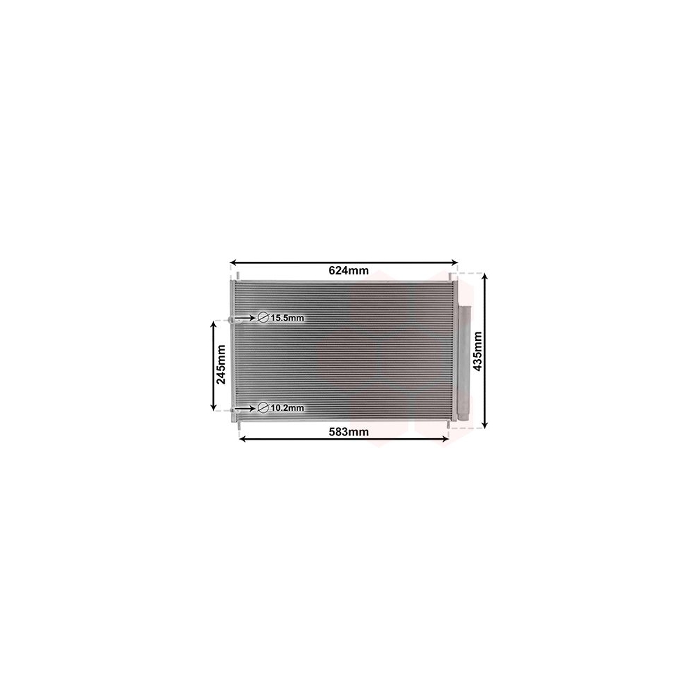 Kondensator, Klimaanlage VAN WEZEL 53005405 für TOYOTA