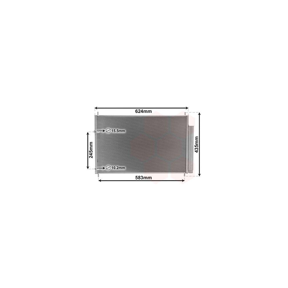 Kondensator, Klimaanlage VAN WEZEL 53005405 für TOYOTA