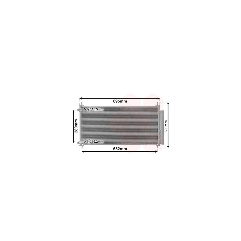 Kondensator, Klimaanlage VAN WEZEL 53005406 für TOYOTA