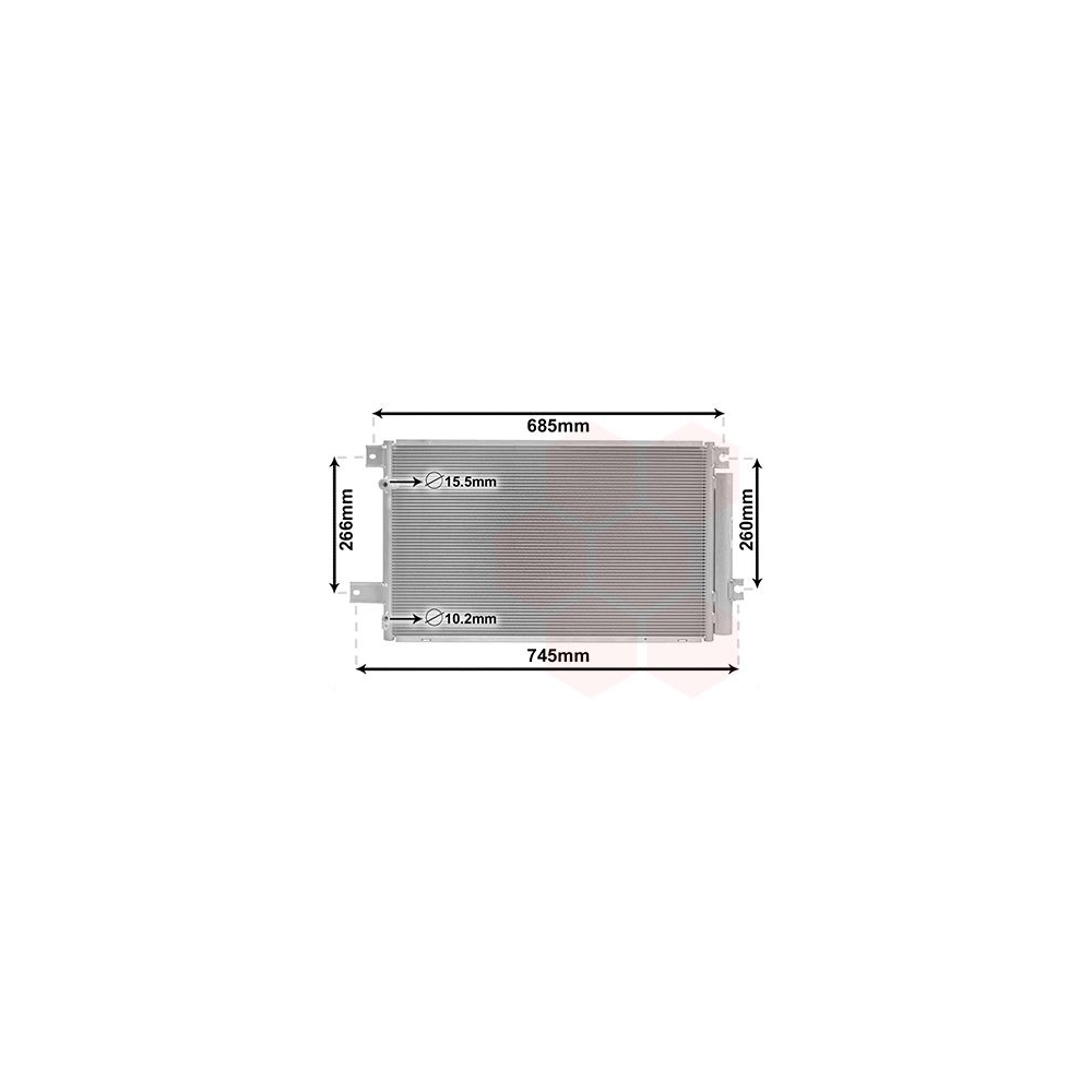 Kondensator, Klimaanlage VAN WEZEL 53005409 für TOYOTA