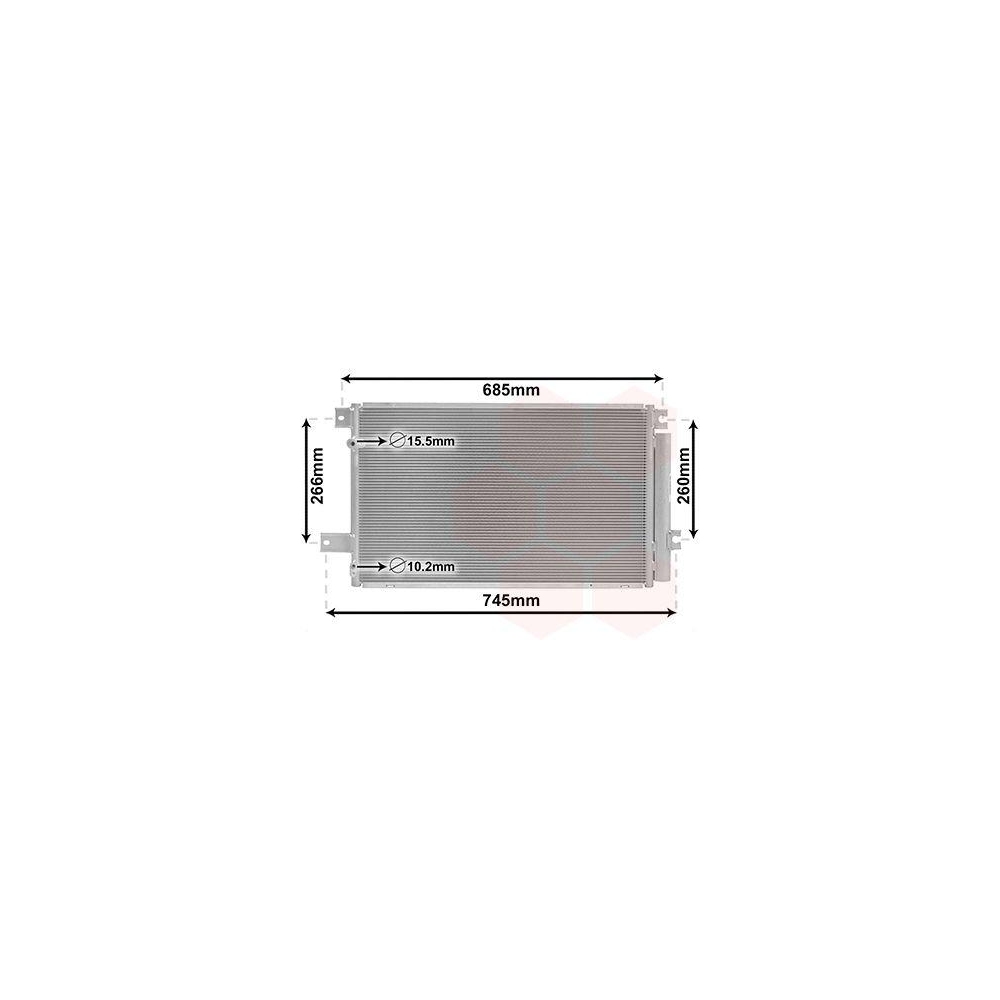 Kondensator, Klimaanlage VAN WEZEL 53005409 für TOYOTA