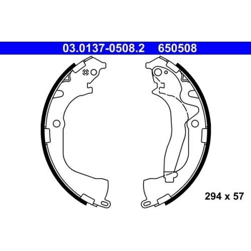 Bremsbackensatz ATE 03.0137-0508.2 für VAG, Hinterachse