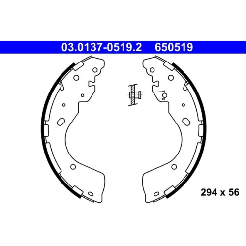 Bremsbackensatz ATE 03.0137-0519.2 für FORD NISSAN RENAULT, Hinterachse