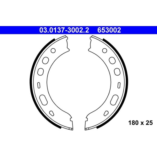 Bremsbackensatz, Feststellbremse ATE 03.0137-3002.2 für PORSCHE, Hinterachse