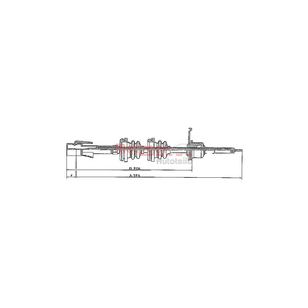 Tachowelle METZGER S 31024 COFLE für VW