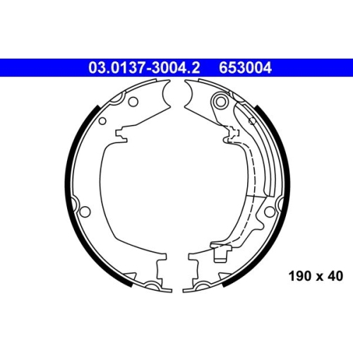 Bremsbackensatz, Feststellbremse ATE 03.0137-3004.2 für HYUNDAI KIA, Hinterachse