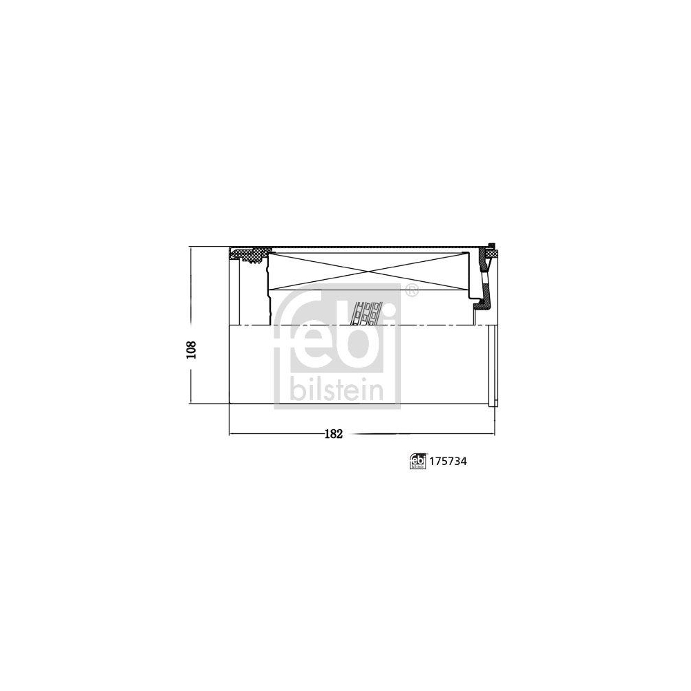 Febi Bilstein 1x 175734 Kraftstofffilter mit Dichtring