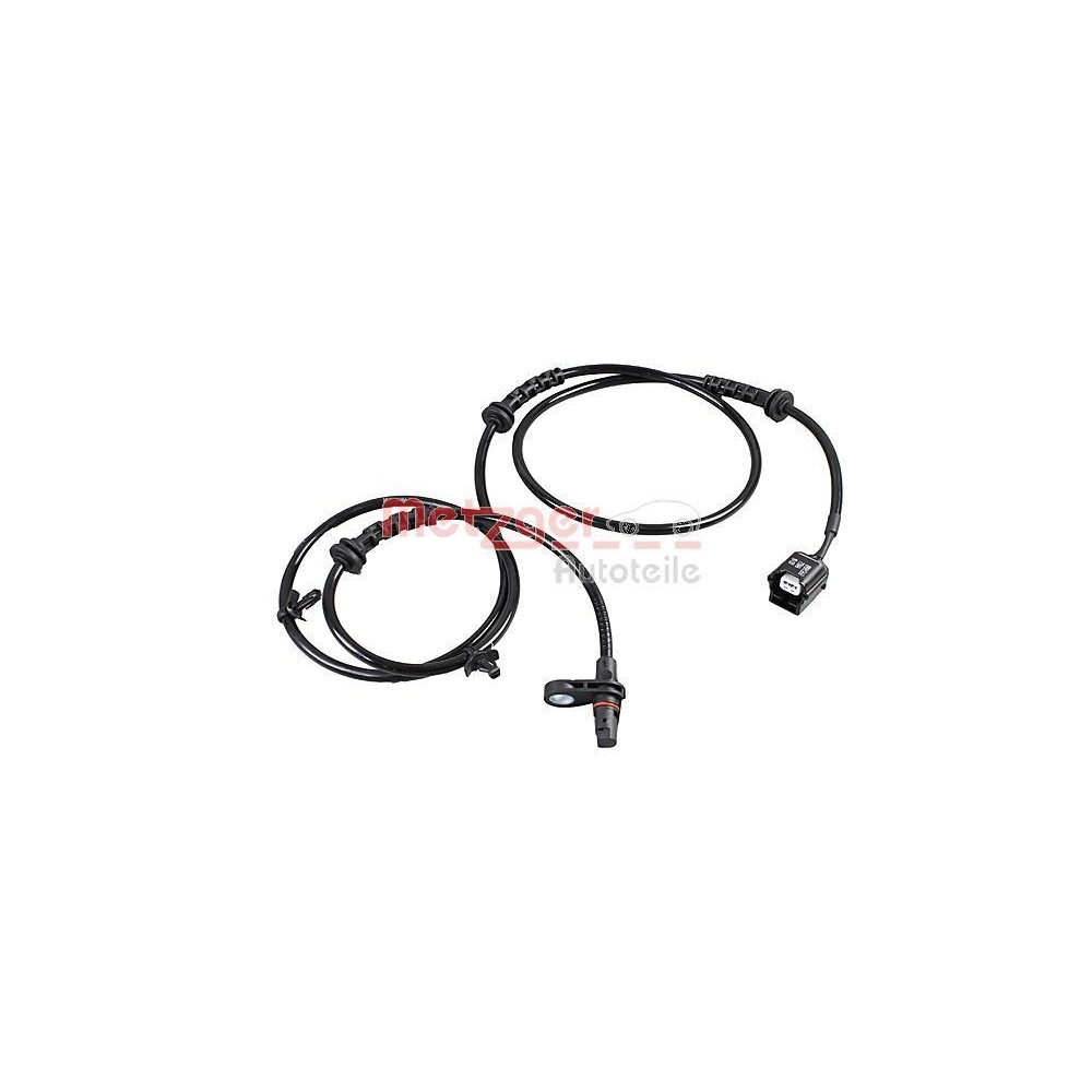 Sensor, Raddrehzahl METZGER 09001368 für NISSAN, Hinterachse rechts