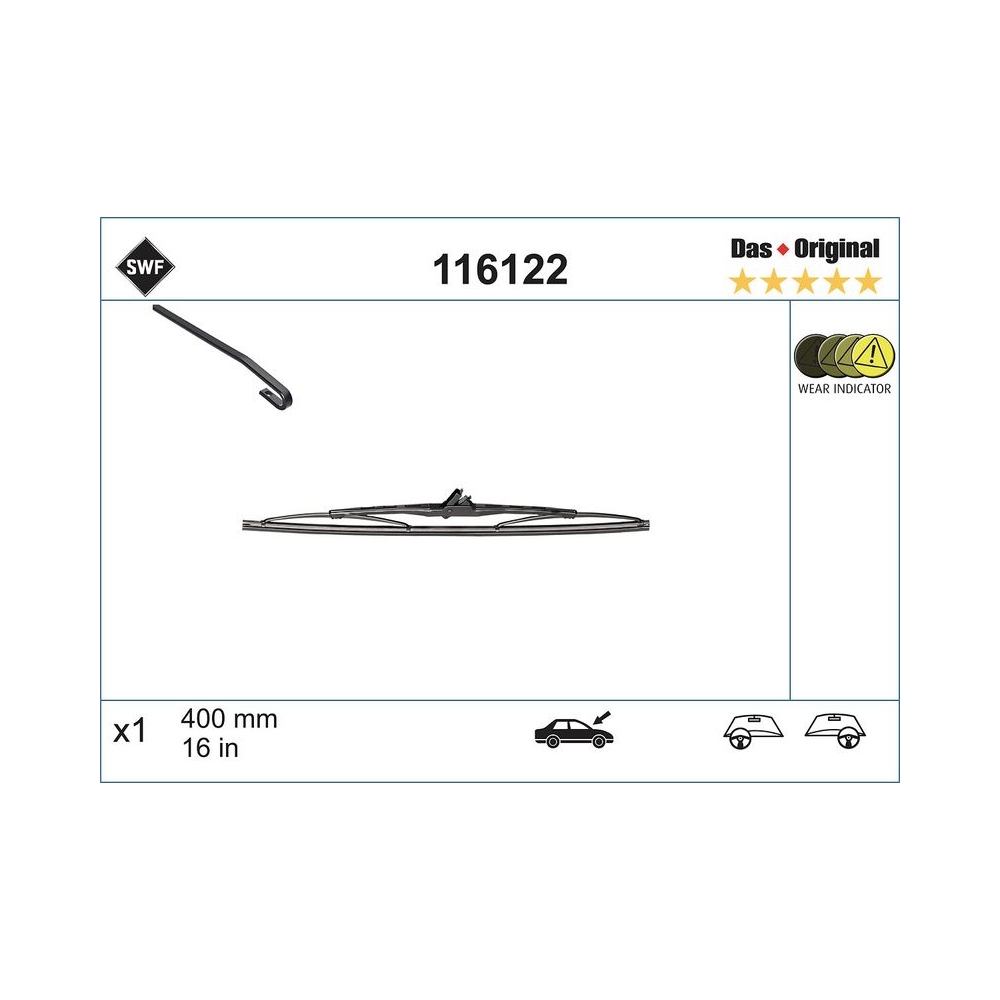 SWF Das Original (x1) Wischerblatt 116122