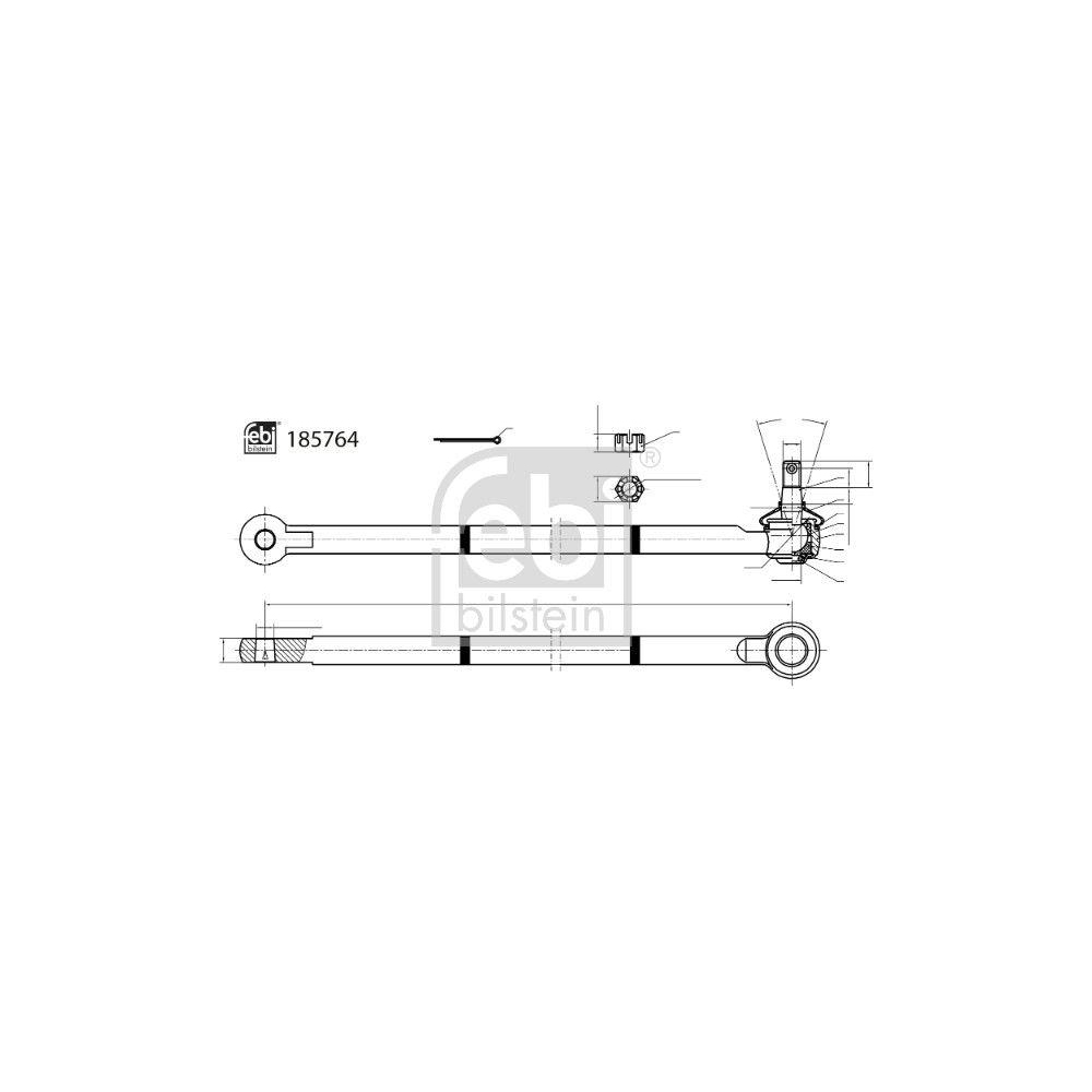 Spurstangenkopf FEBI BILSTEIN 185764 für SUZUKI, Vorderachse rechts