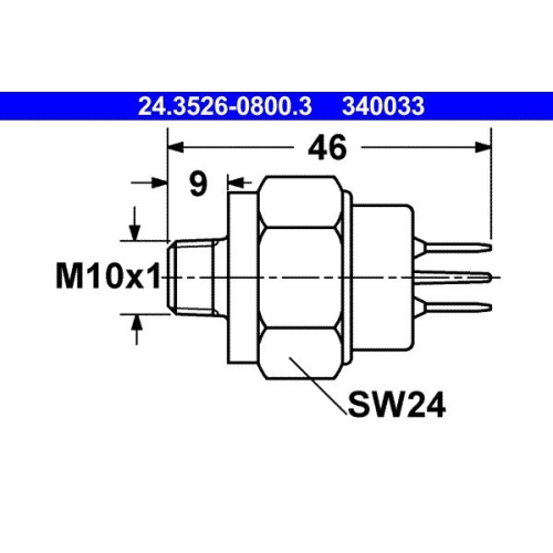 Bremslichtschalter ATE 24.3526-0800.3 für DAF HANOMAG IVECO KÄSSBOHRER MAN VOLVO