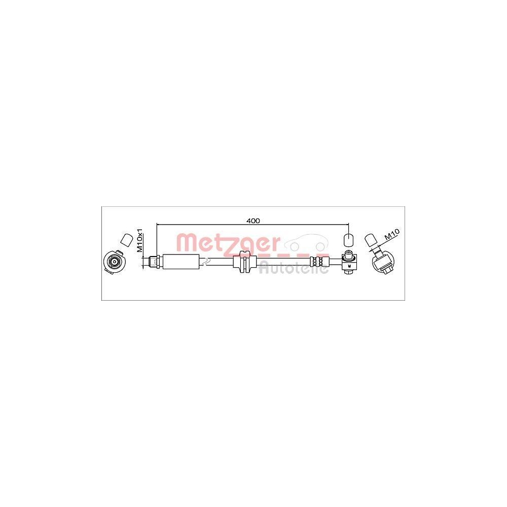 Bremsschlauch METZGER 4111622 GREENPARTS für OPEL GENERAL MOTORS