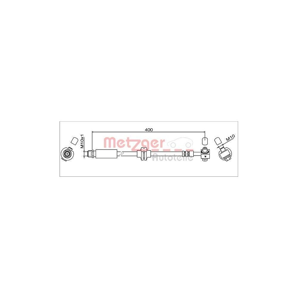 Bremsschlauch METZGER 4111622 GREENPARTS f&uuml;r OPEL GENERAL MOTORS