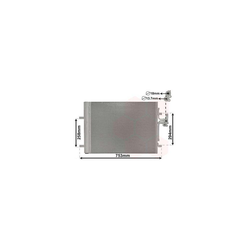 Kondensator, Klimaanlage VAN WEZEL 59005161 für VOLVO