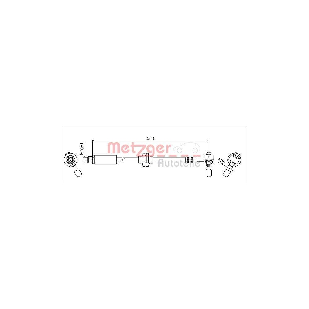 Bremsschlauch METZGER 4111623 GREENPARTS für OPEL GENERAL MOTORS