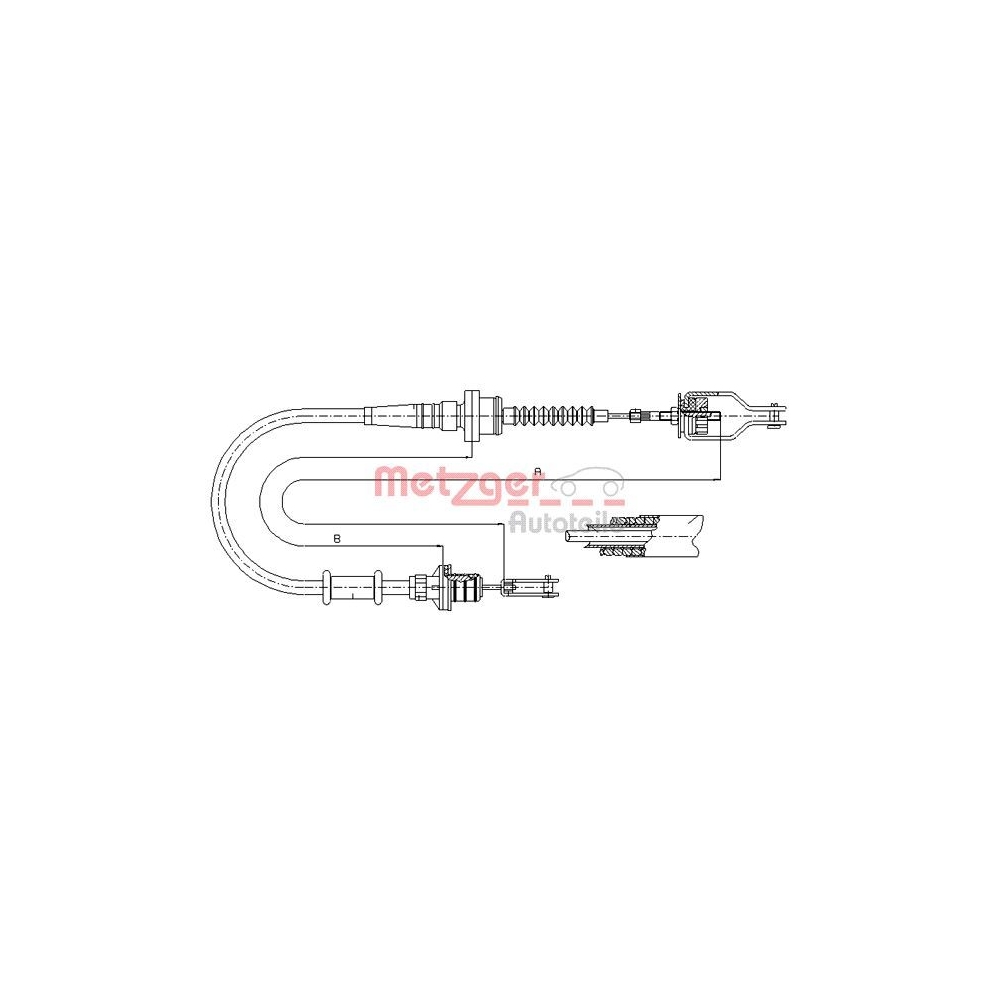 Seilzug, Kupplungsbetätigung METZGER 18.0071 für NISSAN