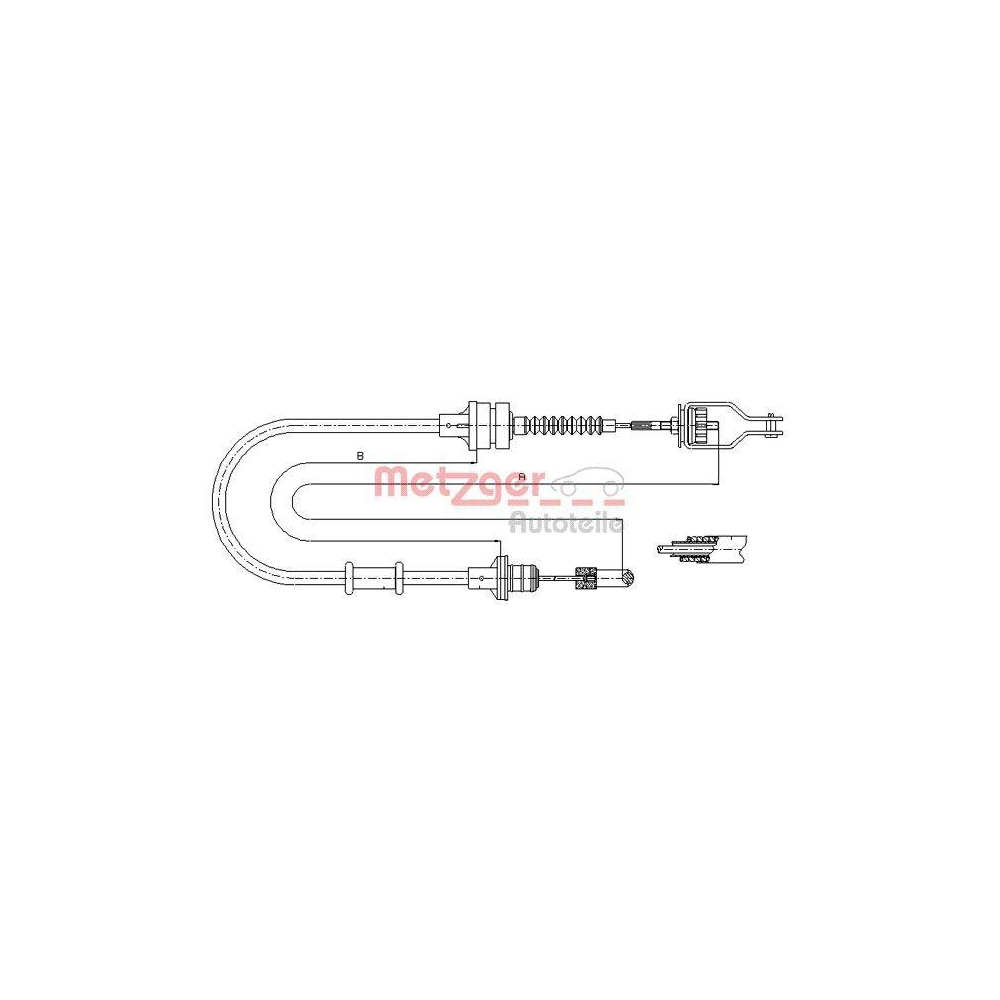 Seilzug, Kupplungsbetätigung METZGER 18.0072 für NISSAN