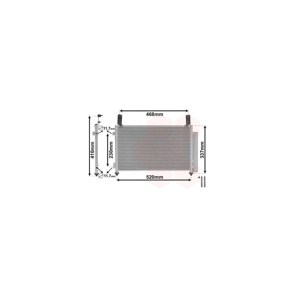 Kondensator, Klimaanlage VAN WEZEL 81005081 *** IR PLUS *** für CHEVROLET DAEWOO